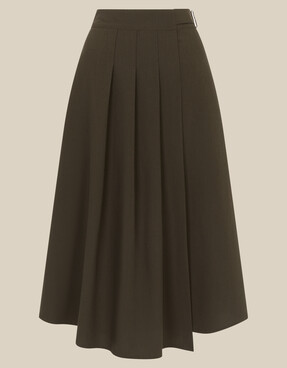 Jillian Kilt Midi Skirt Green from Monsoon