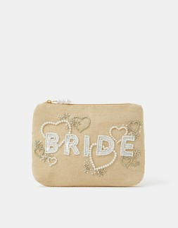 Bridal Embellished Pouch Ivory