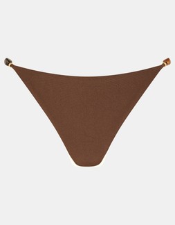 Beaded Strap Bikini Bottoms Brown