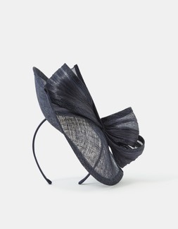 Bow Teardrop Fascinator Blue