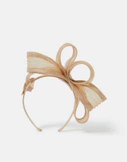 Loop Bow Fascinator Natural