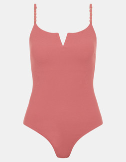 V-Front Shaping Swimsuit Pink