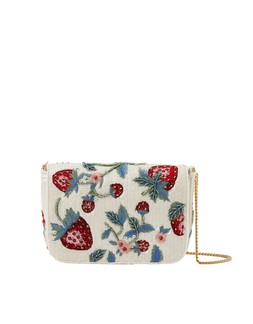 Strawberry Beaded Crossbody Bag