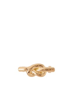 Metal Knot Barrette Gold