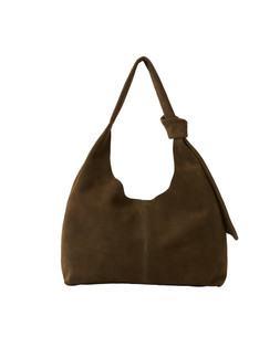 Slouchy Knot Leather Shoulder Bag