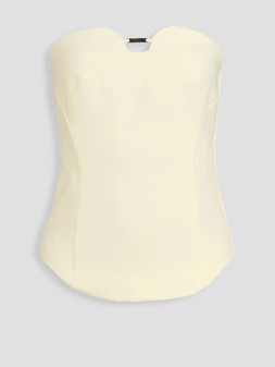 Michelle Keegan Asymetric Hem Bandeau Top - Yellow €45 at Very.ie