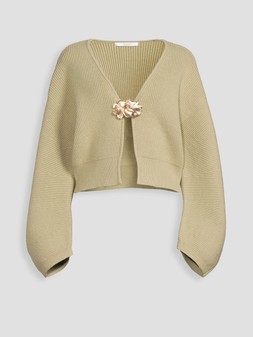 Michelle Keegan Blouson Sleeve Buckle Cardigan - Khaki €58 at Very.ie