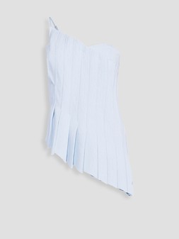 Michelle Keegan Pleat Detail Bandeau Top - Blue €58 at Very.ie