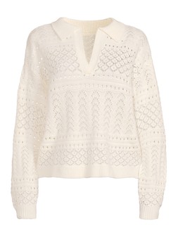 The Very Collection Cotton Rich Collared Neck Pointelle Jumper €38 at Very.ie