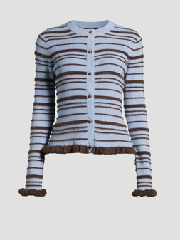 The Very Collection Crew Neck Long Sleeve Stripe Cardigan €35 at Very.ie