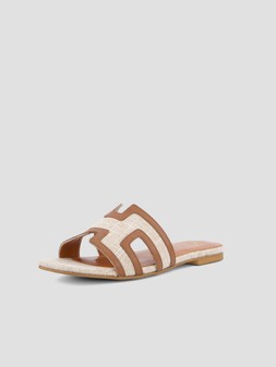 The Very Collection Extra Wide Fit Flat Slider Sandal - Natural €32 at Very.ie