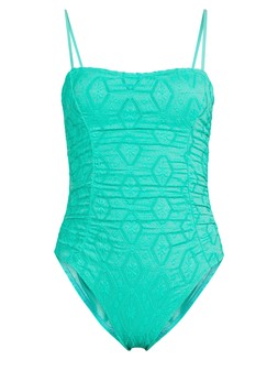 The Very Collection Textured Ruched Swimsuit - Green €38 at Very.ie