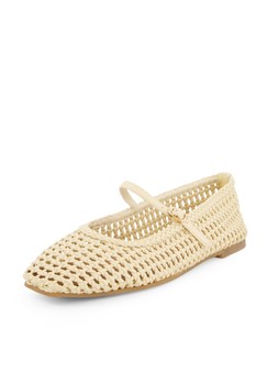 The Very Collection Square Toe Weave Ballet Flat - Cream €28 at Very.ie