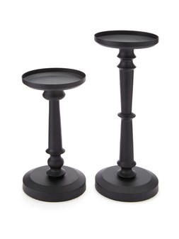 Very Home Set Of 2 Black Pillar Candles £25