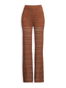Michelle Keegan Metallic Knitted Trousers Co-ord - Brown - £35