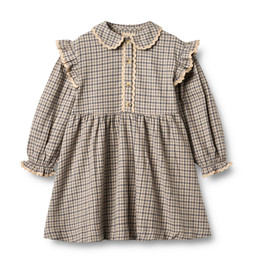 WKMG4 Very - Wheat Girls Alissz Check Long Sleeve Dress - Blue £55