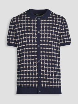 WRABY The Very Collection Cotton Blend Jacquard Pattern Button Through Shirt £30