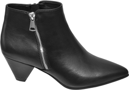 Deichmann Black Zip Ankle Boot