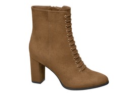 Tan flare heeled boots