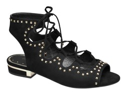 Black cut out sandals