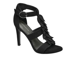 Black ruffle heels