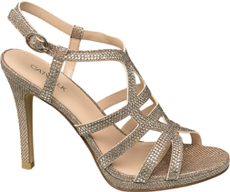 Deichmann Gold Sparkle Strappy Hee