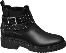 Deichmann Studded Strap Buckle Boot