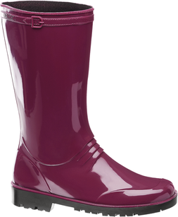 Deichmann Magenta Shiny Wellington Boot