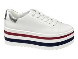 Deichmann White Platform Trainer