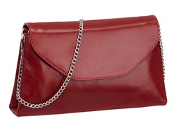 Deichmann Red Leather Chain Detail Handbag