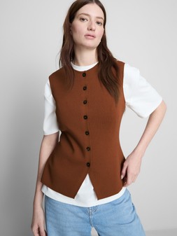 PRIMARK EDIT KNIT TANK, BURNT ORANGE £20, €22, $29, RON110, PLN95, CZK570