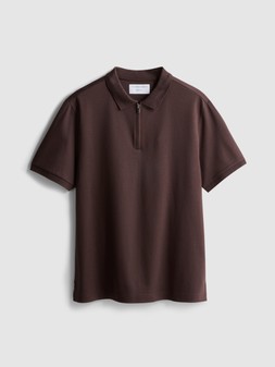 PRIMARK EDIT SMART ZIP POLO BURGUNDY £14 €16 $20 RON80 PLN70 CZK415
