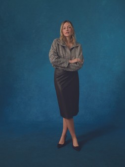 PRIMARK PRESENTS BY COLEEN TECH CHECK JACKET £26, €28, $35, RON135, PLN125, CZK730, PRIMARK PRESENTS BY COLEEN PENCIL MIDI SKIRT, £16, €18, $25, RON90,