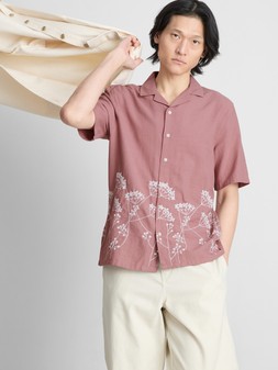 PRIMARK SHORT SLEEVE EMB FLORAL SHIRT, £18, €20, $28, RON100, PLN90, CZK520
