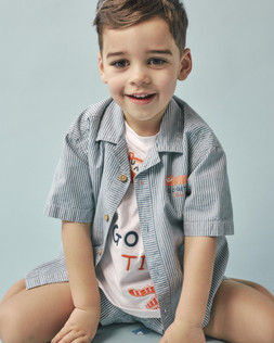RI Blue Stripe Tiger 3pc Shirt Set £32