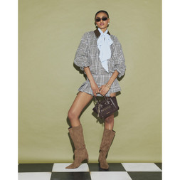 RI Brown Check Bubble Hem Bomber Jacket £59 2