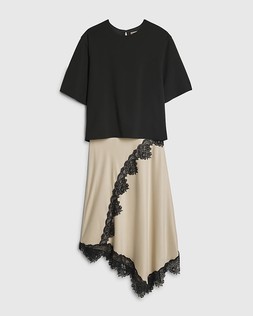 RI Cream Lace Hybrid T-Shirt Maxi Dress £59