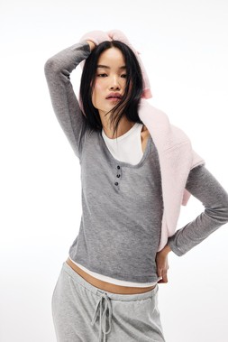 RI Grey & White Hybrid Tank Top £26