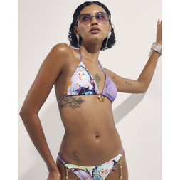 RI Purple Triangle Charm Butterfly Bikini Top £32