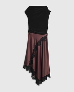RI Red Lace Hybrid Drape Maxi Dress £59