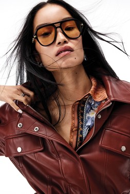 RI Rust PULeather Belted Jacket 3