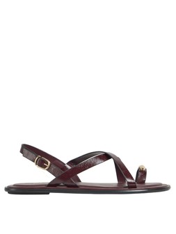 Tu Burgundy Toe Ring Strappy Sandals, £18