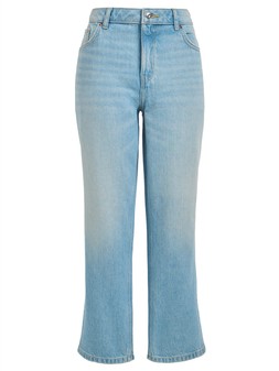 Tu Light Denim Bleach Wash Relaxed Straight Ankle Grazer Jeans, £22.50