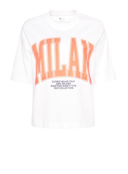White Milan Graphic Boxy Tee &pound;7