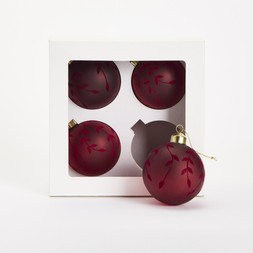 Habitat 4pk - Deep Berry Tone Flocked Glass, £6, 7569678 3