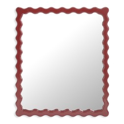Habitat Red Lacquered Wavy Mirror 40x48cm, £22, 7720431 3