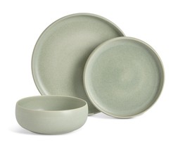 Habitat Satin Reactive 12pc Dinner Set Soft Green, £60, 4493668 1