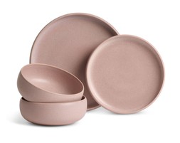 Habitat Satin Reactive 12Pc Dinner Set Soft Pink 4072436 £60
