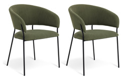 Habitat Sawyer Green Cord Chair Pair, £170, 7575655 2