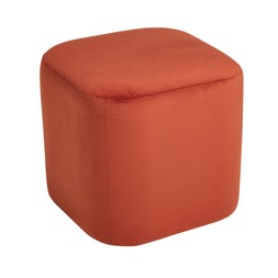 Argos Home Louise Velvet Structured Pouffe Orange, £90, 7690413 2